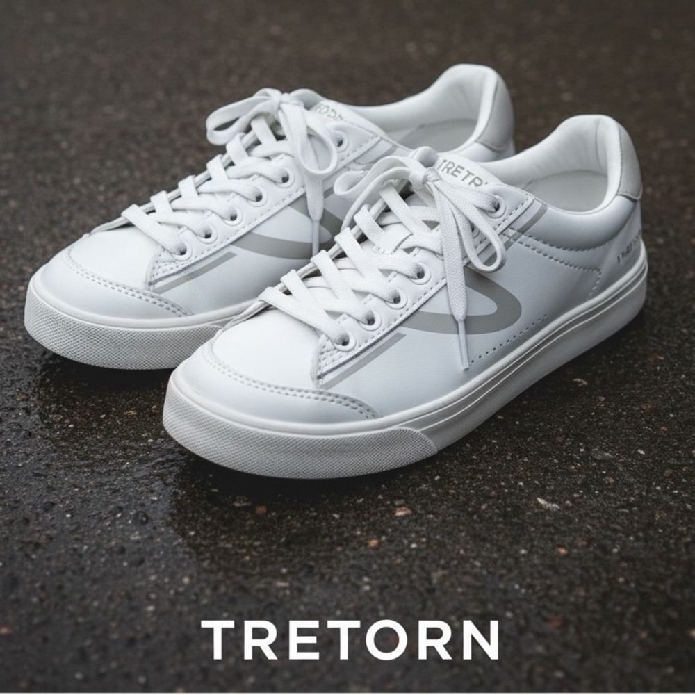 Tretorn Serve Womens White Grey Low Top Lace Up Sneakers 1827276 Size 6M